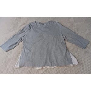 Not For Sale Cannot Delist.  Grey 100% Cotton 3/4 Sleeve Round Neck Basic‎